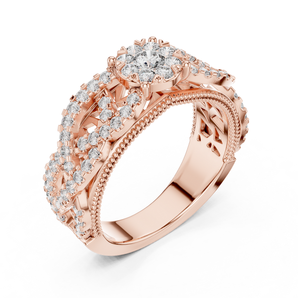 Unblemished lab grown diamond women's ring