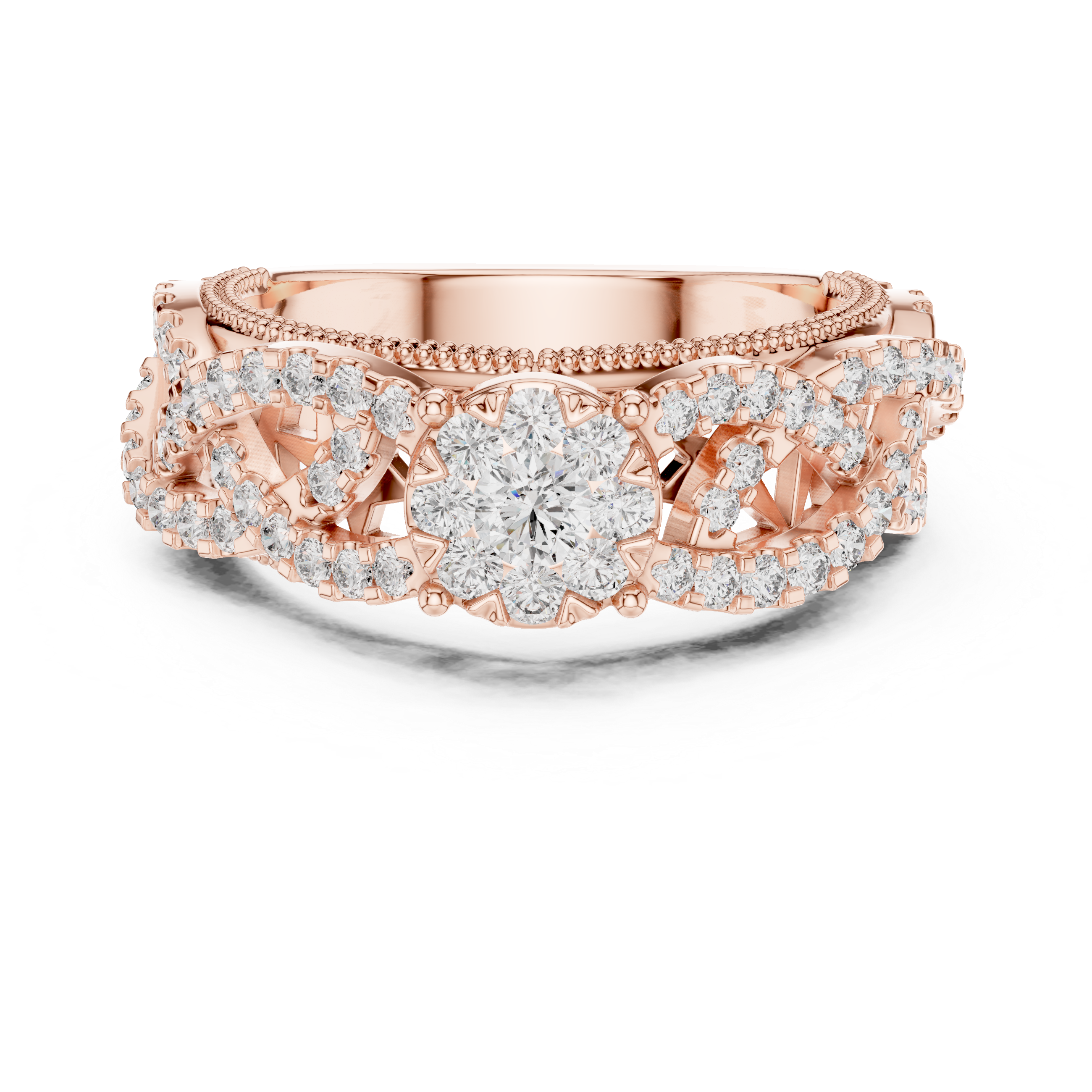 Unblemished lab grown diamond women's ring