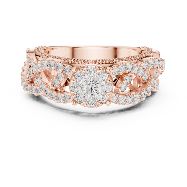 Unblemished lab grown diamond women's ring