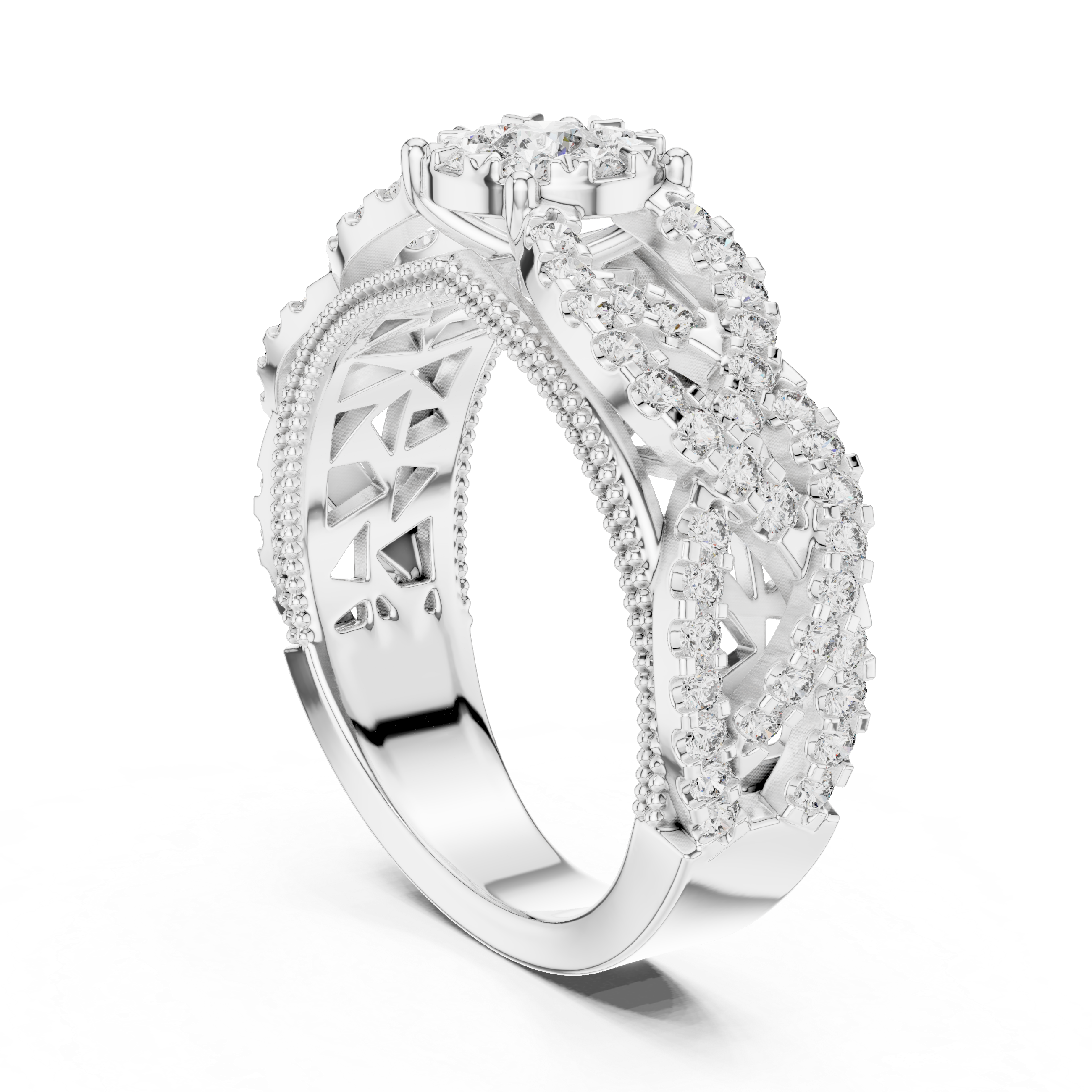 Unblemished lab grown diamond women's ring