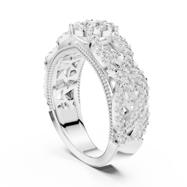 Unblemished lab grown diamond women's ring