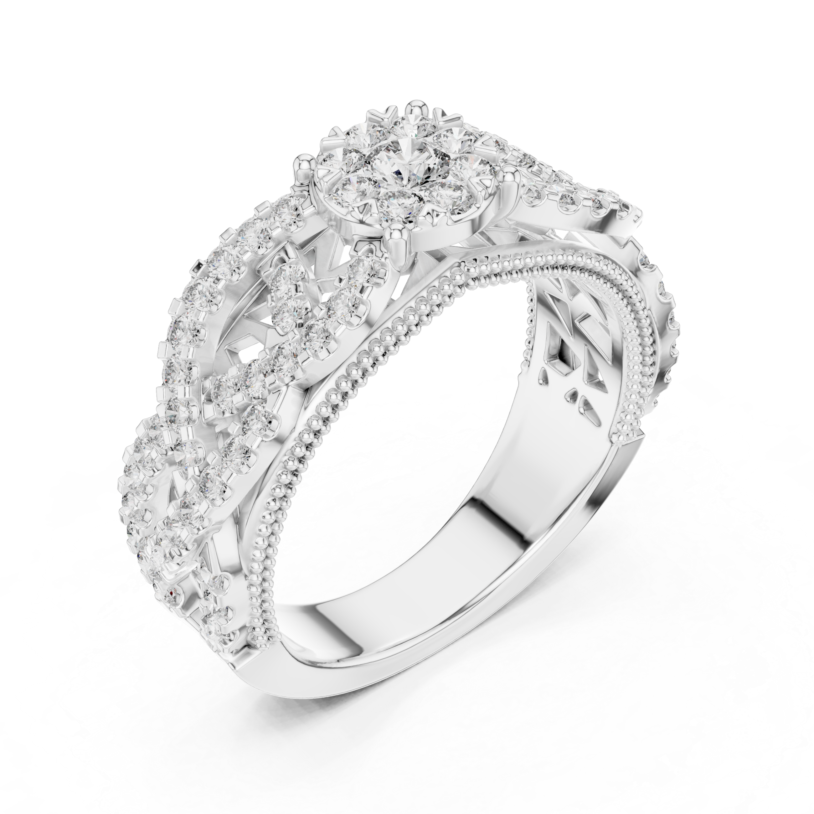 Unblemished lab grown diamond women's ring