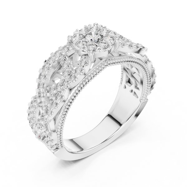 Unblemished lab grown diamond women's ring