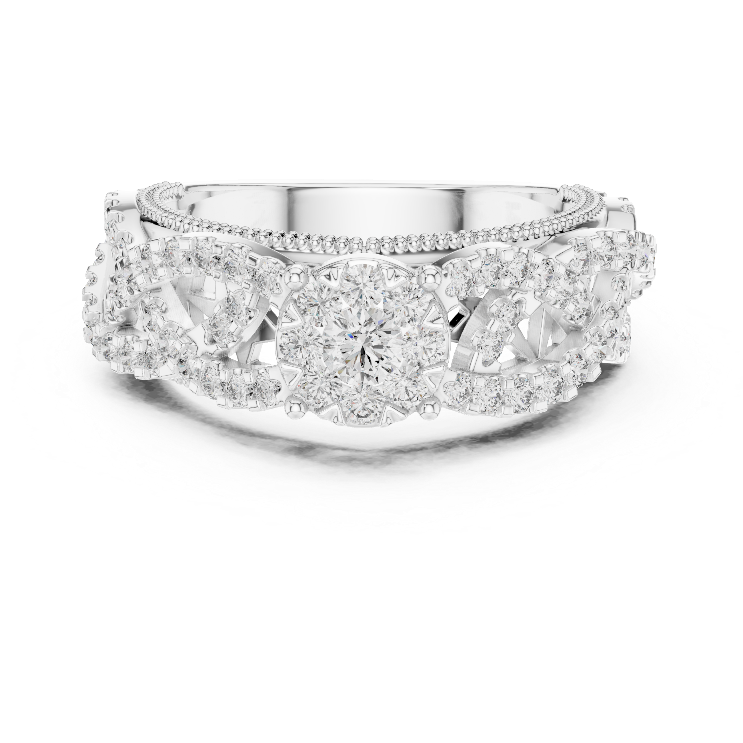 Unblemished lab grown diamond women's ring