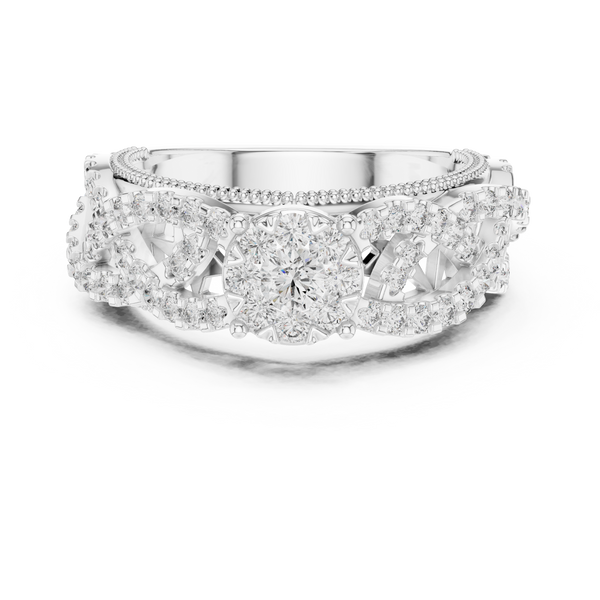 Unblemished lab grown diamond women's ring