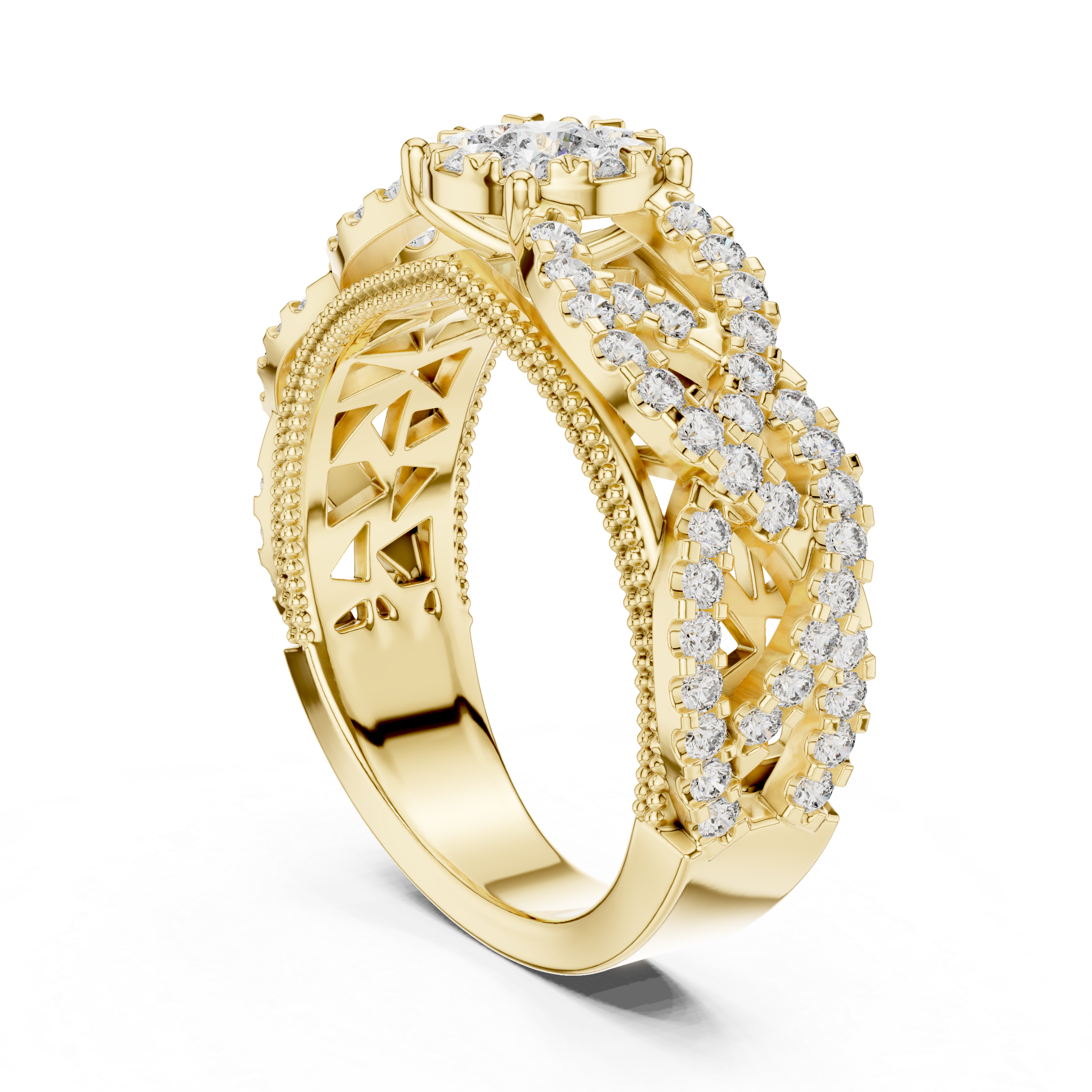 Unblemished lab grown diamond women's ring
