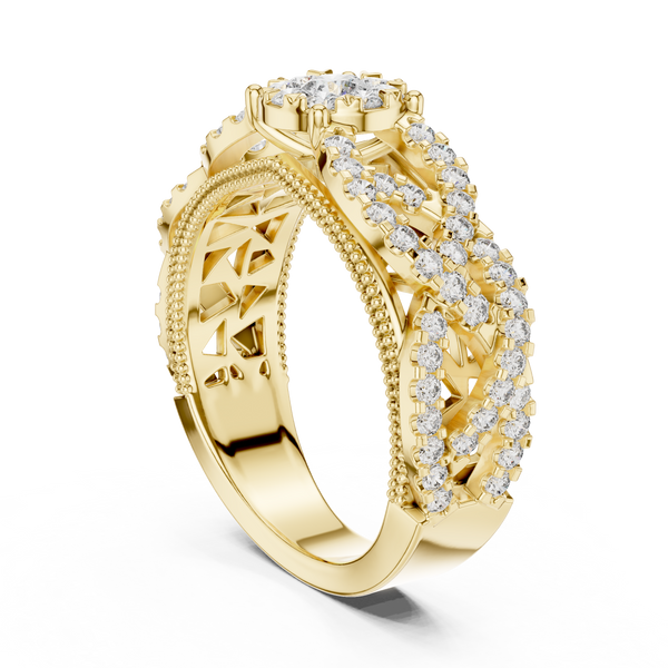Unblemished lab grown diamond women's ring