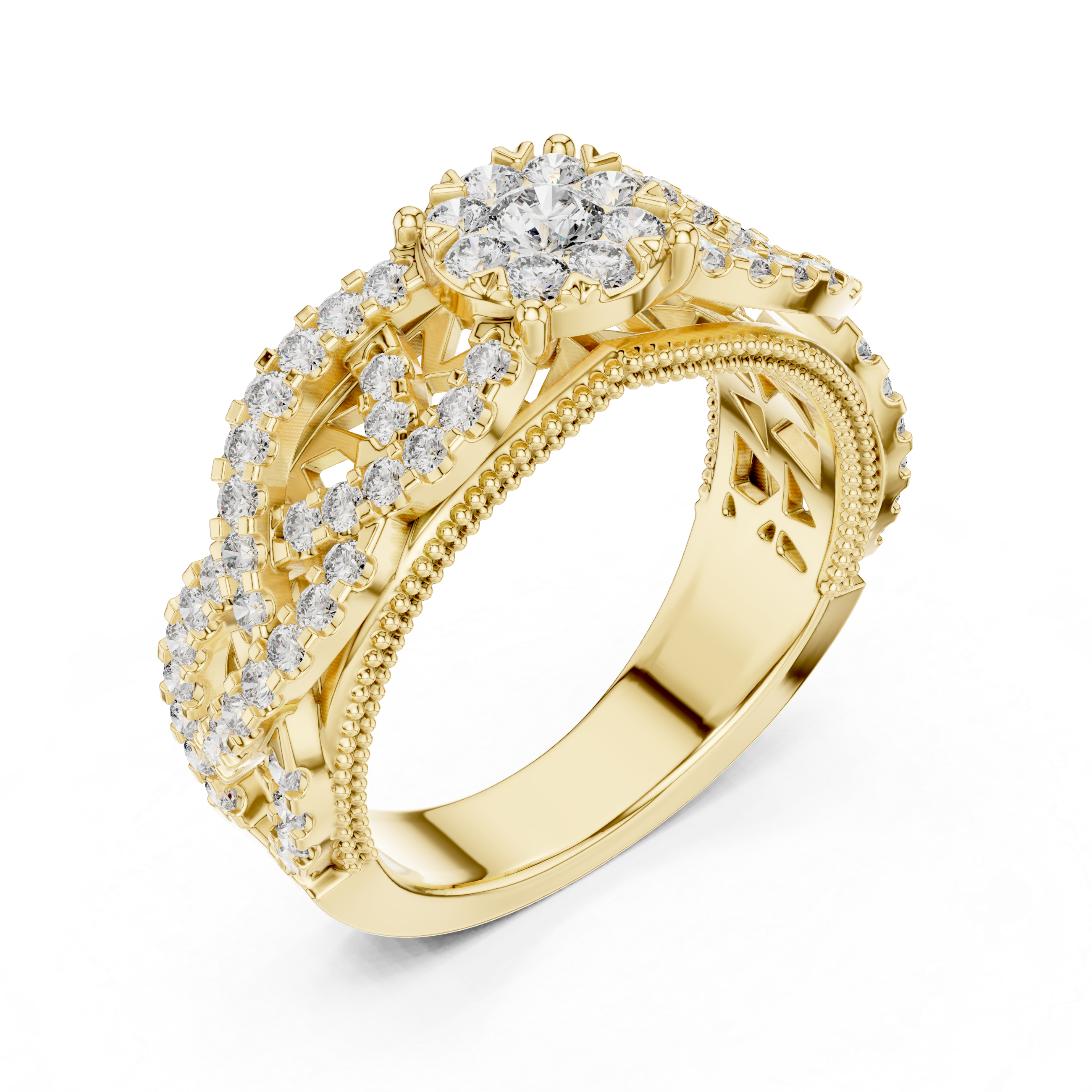 Unblemished lab grown diamond women's ring