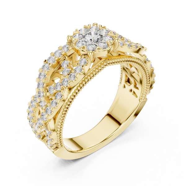 Unblemished lab grown diamond women's ring