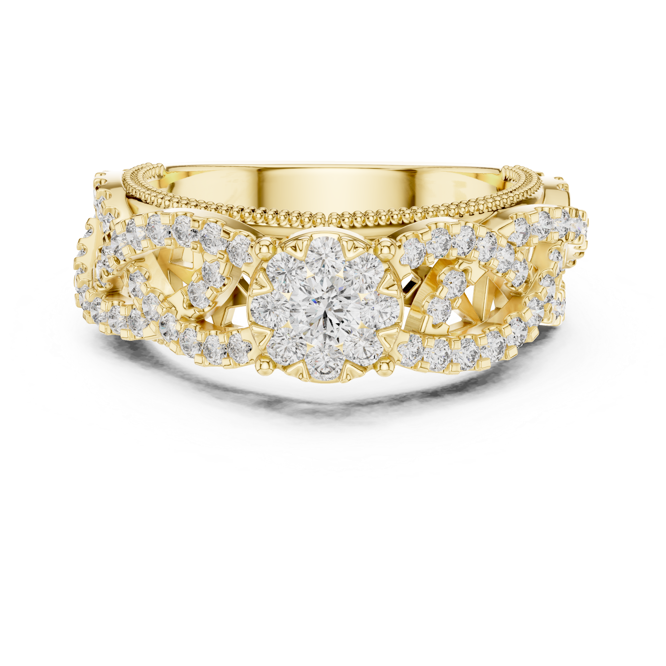 Unblemished lab grown diamond women's ring