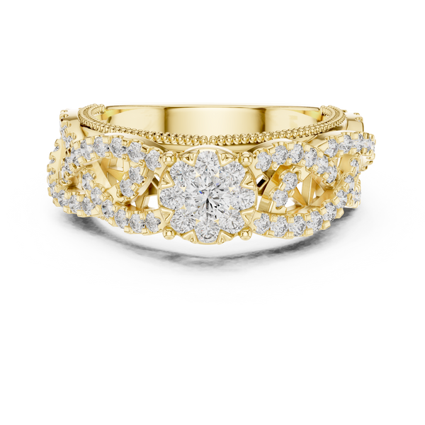 Unblemished lab grown diamond women's ring