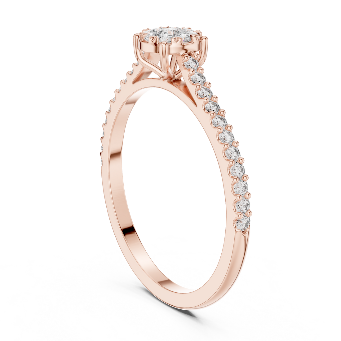 Heartfelt lab grown diamond women's ring