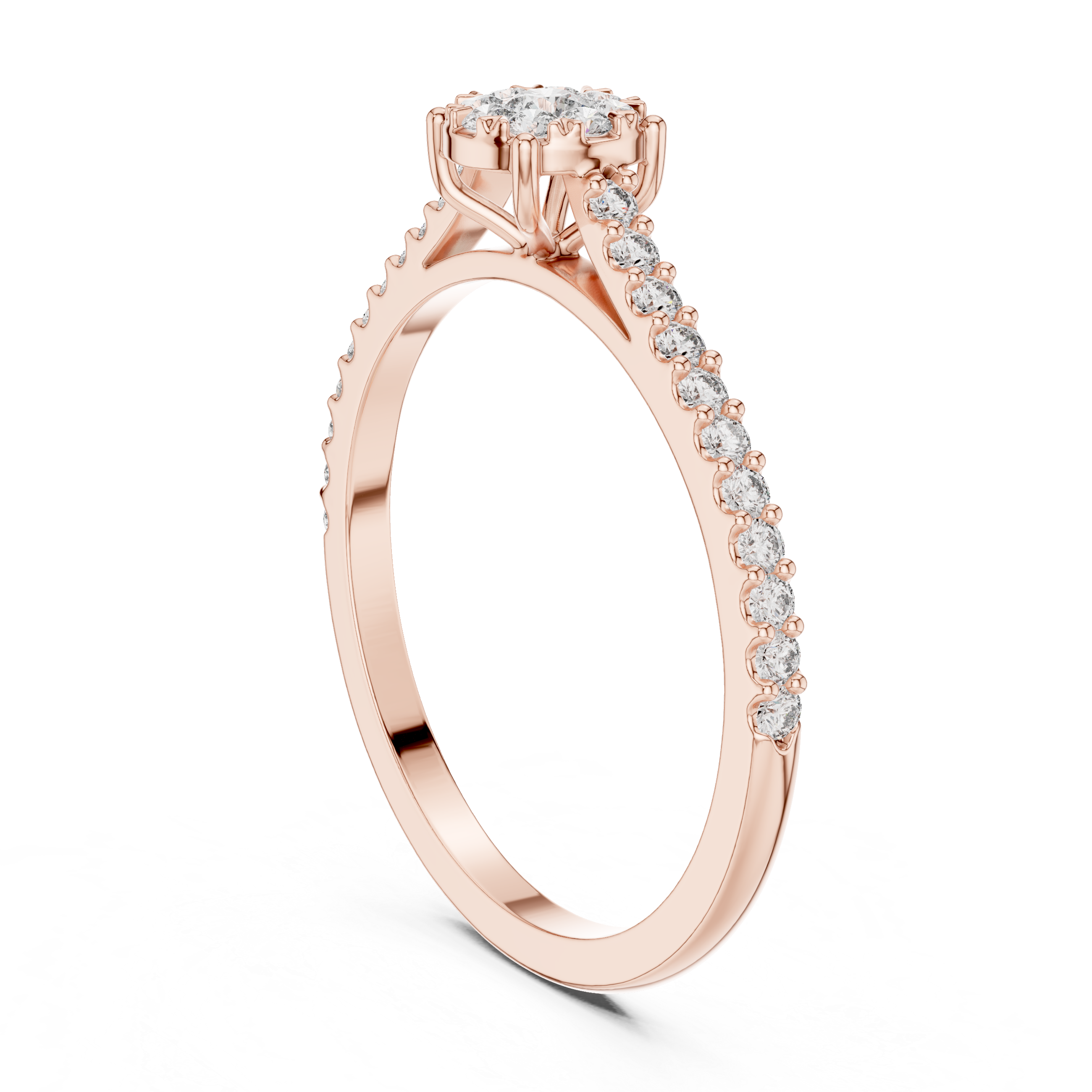 Heartfelt lab grown diamond women's ring