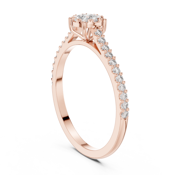 Heartfelt lab grown diamond women's ring