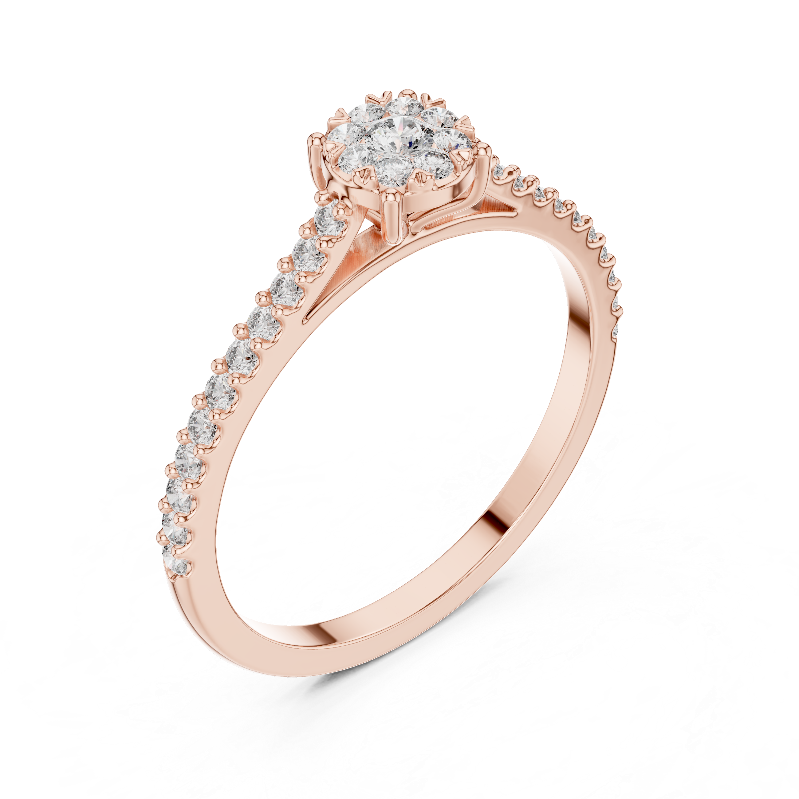 Heartfelt lab grown diamond women's ring