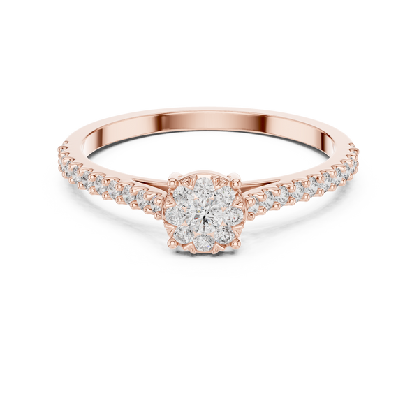 Heartfelt lab grown diamond women's ring