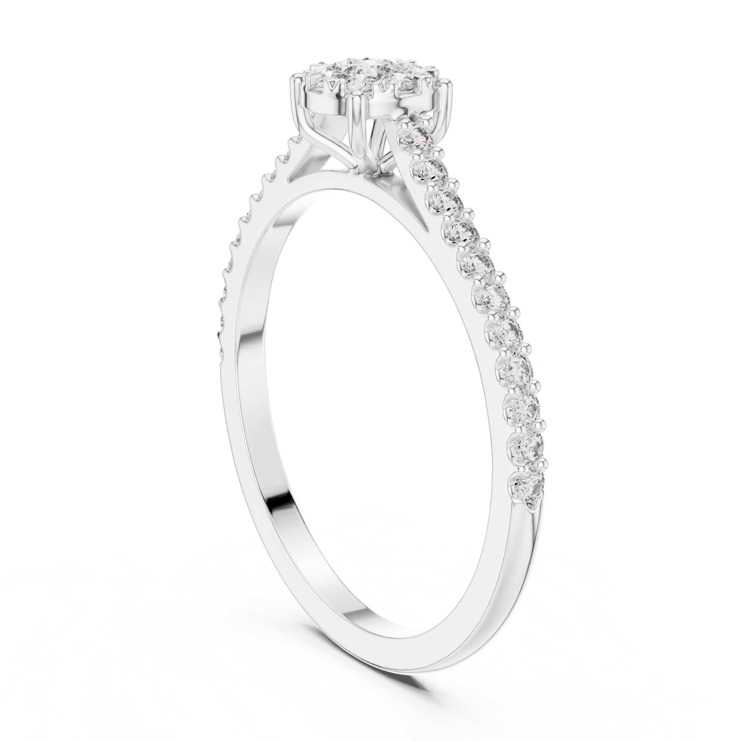 Heartfelt lab grown diamond women's ring
