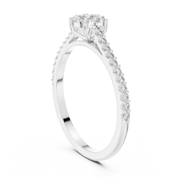 Heartfelt lab grown diamond women's ring