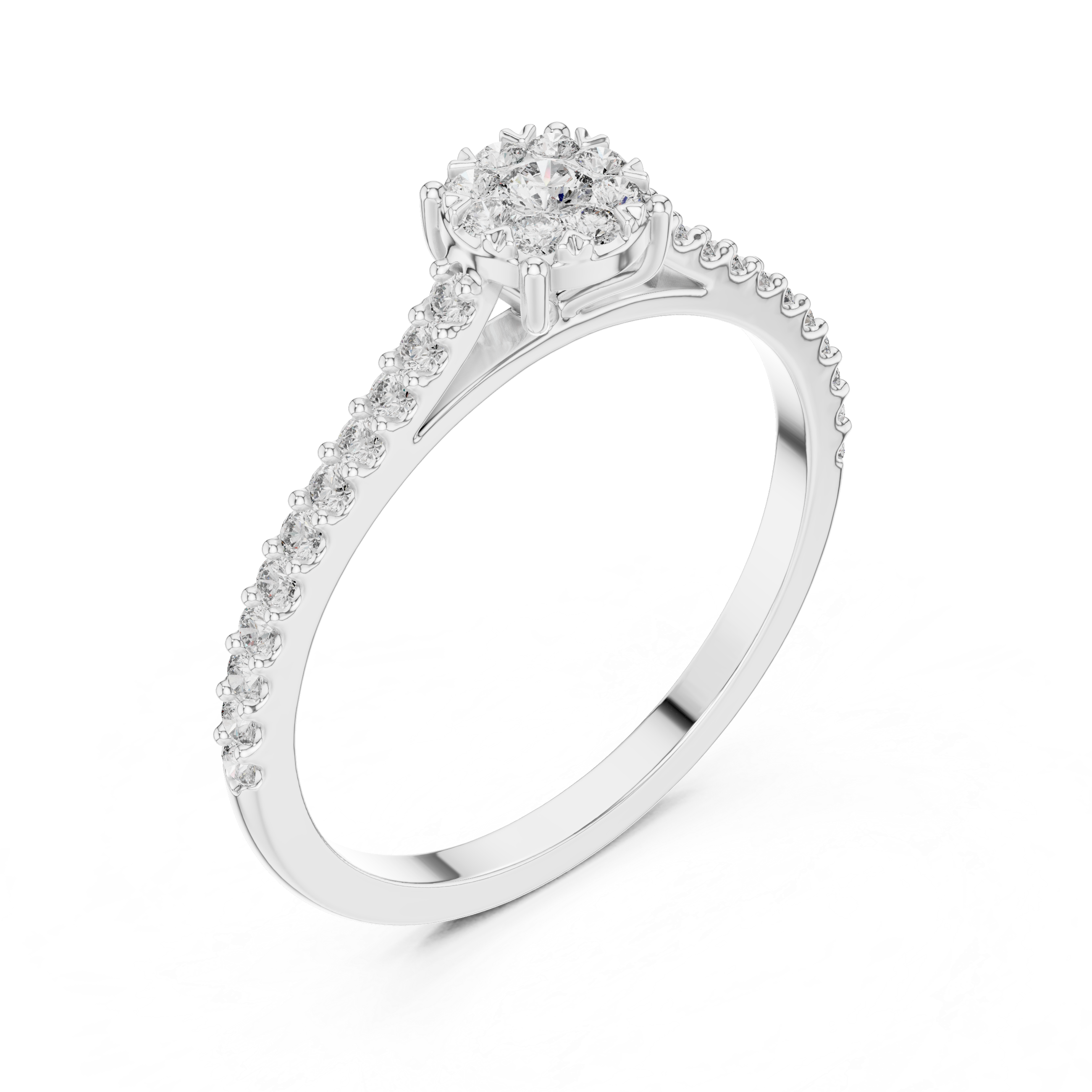 Heartfelt lab grown diamond women's ring