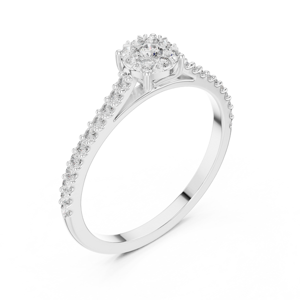 Heartfelt lab grown diamond women's ring
