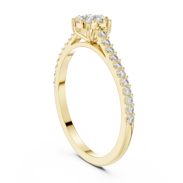 Heartfelt lab grown diamond women's ring