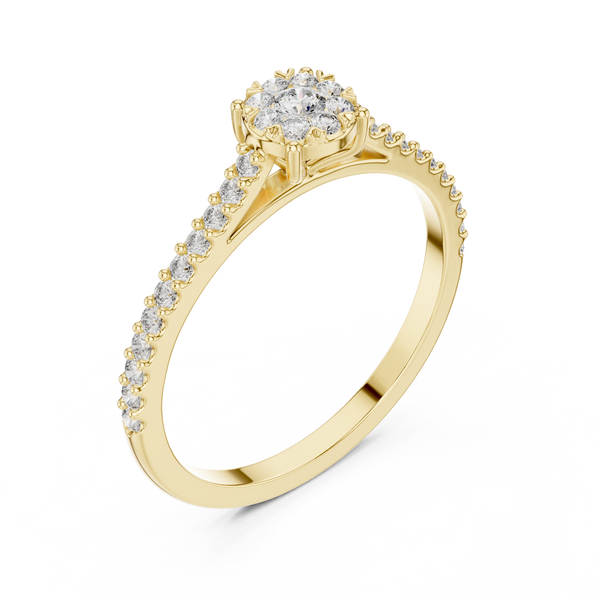 Heartfelt lab grown diamond women's ring