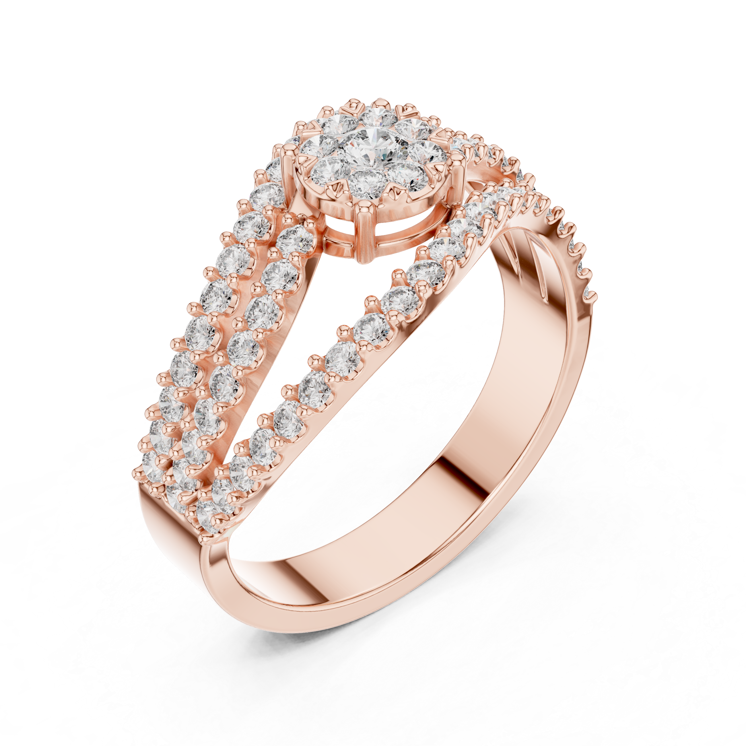 Poetic lab grown diamond women's ring