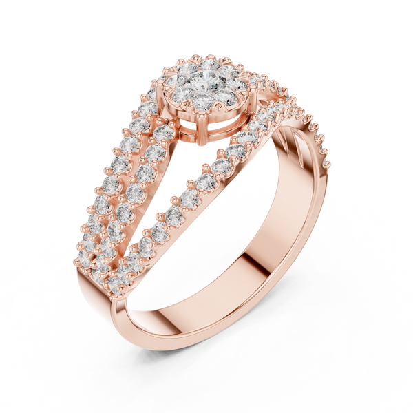 Poetic lab grown diamond women's ring