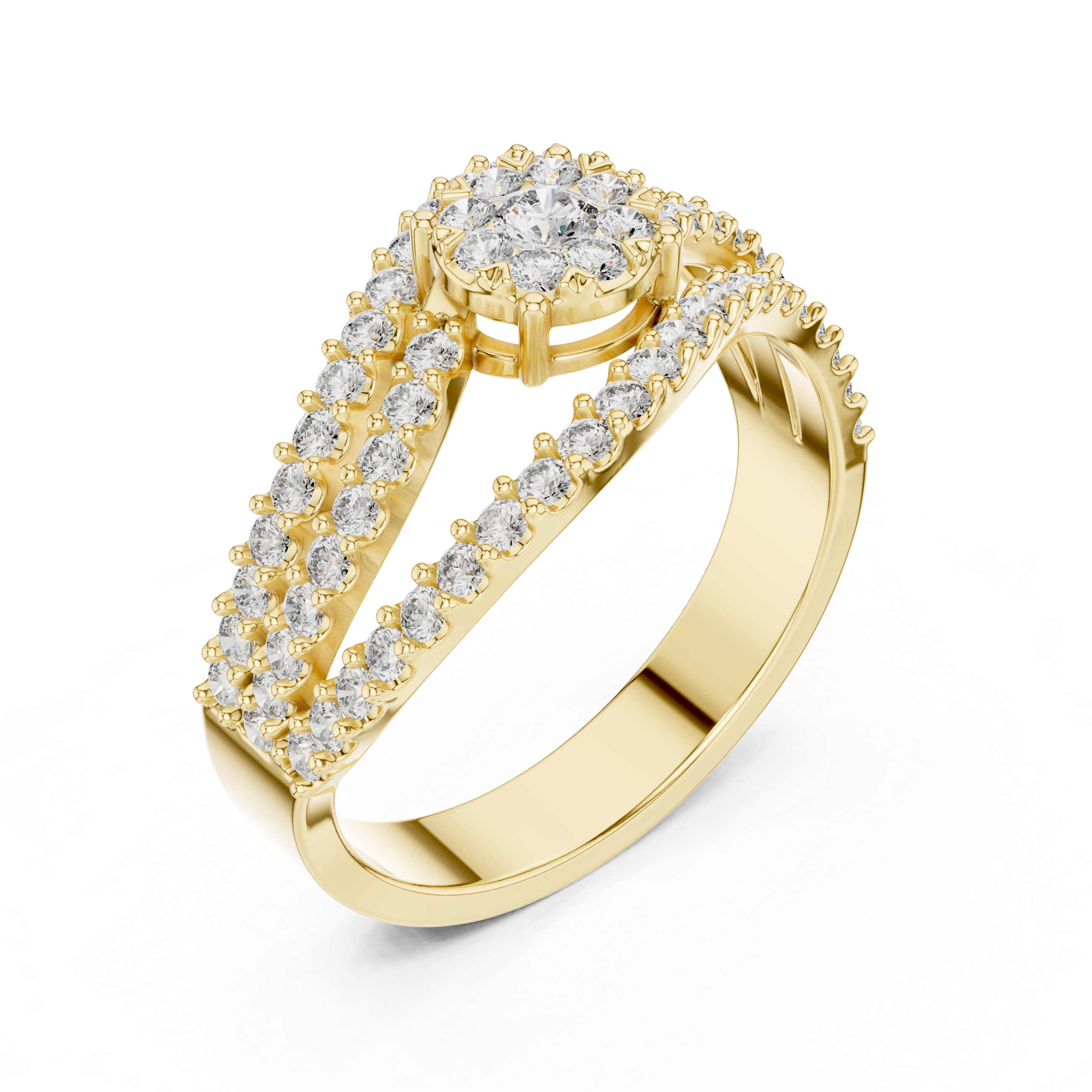 Poetic lab grown diamond women's ring