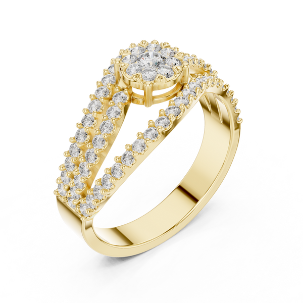 Poetic lab grown diamond women's ring