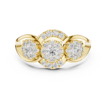 Exemplary lab grown diamond women's ring
