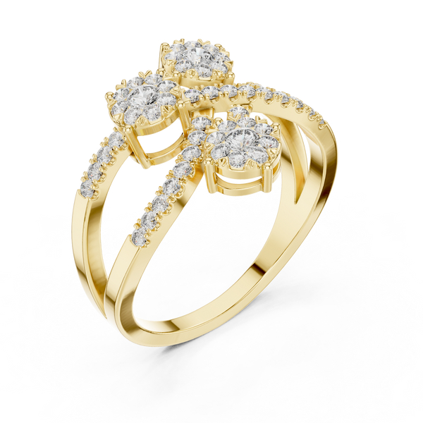 Delightful lab grown diamond women's ring