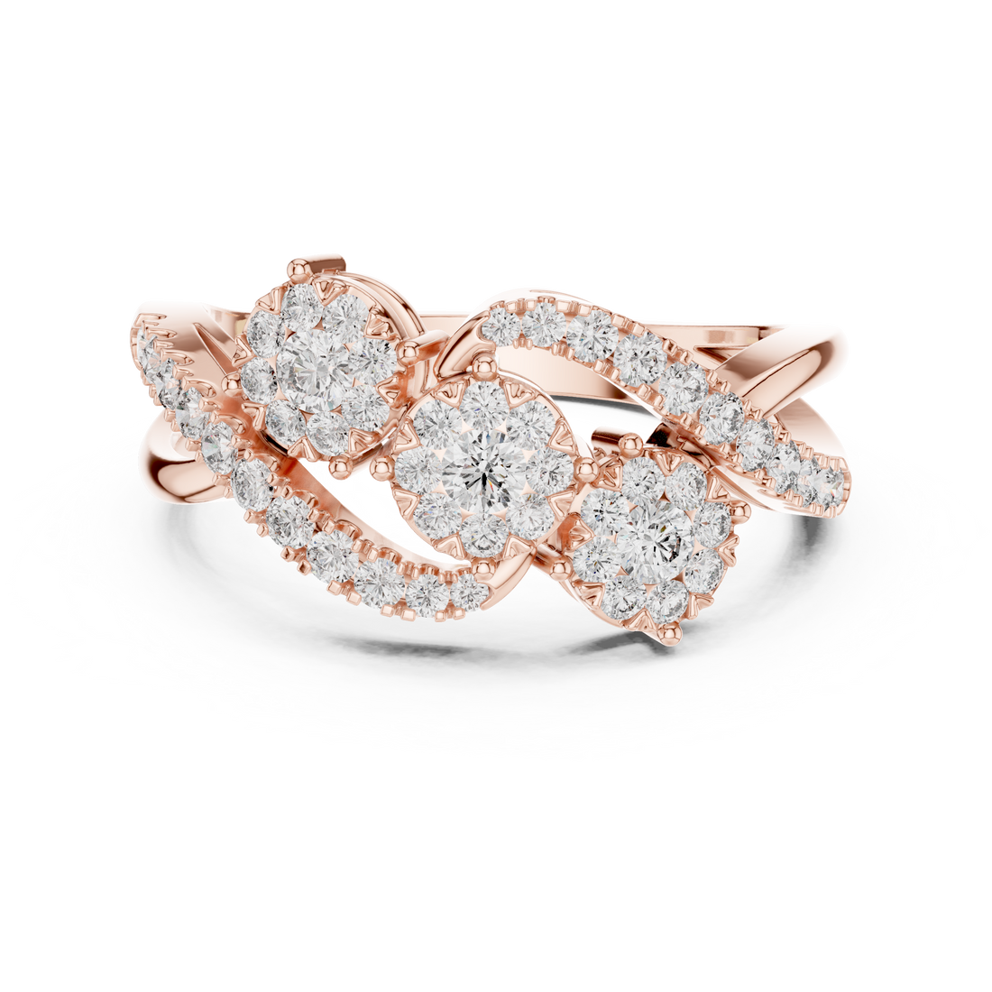 Opalescent lab grown diamond women's ring