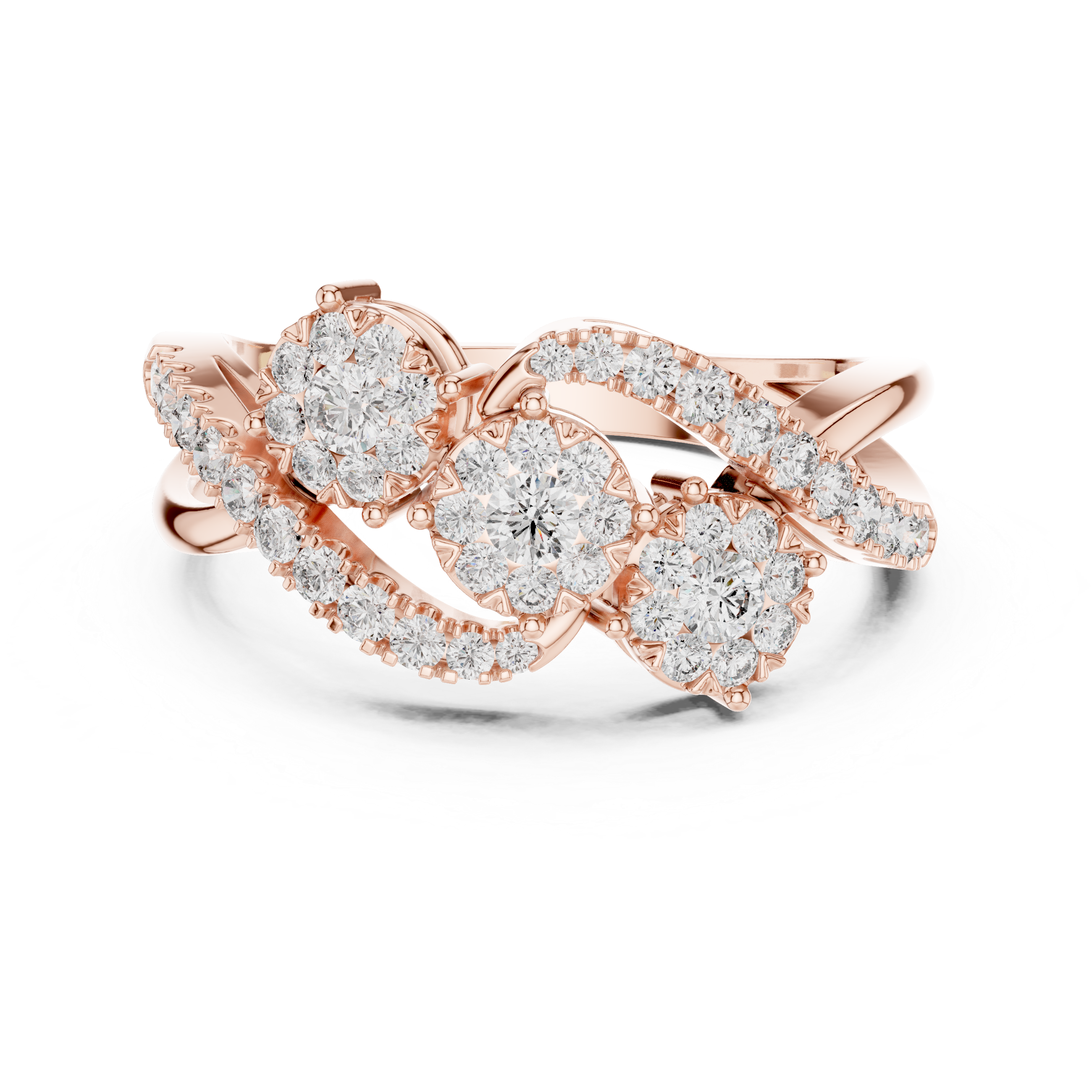 Opalescent lab grown diamond women's ring