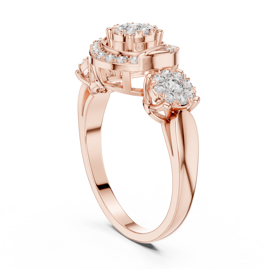 Affectionate lab grown diamond women's ring