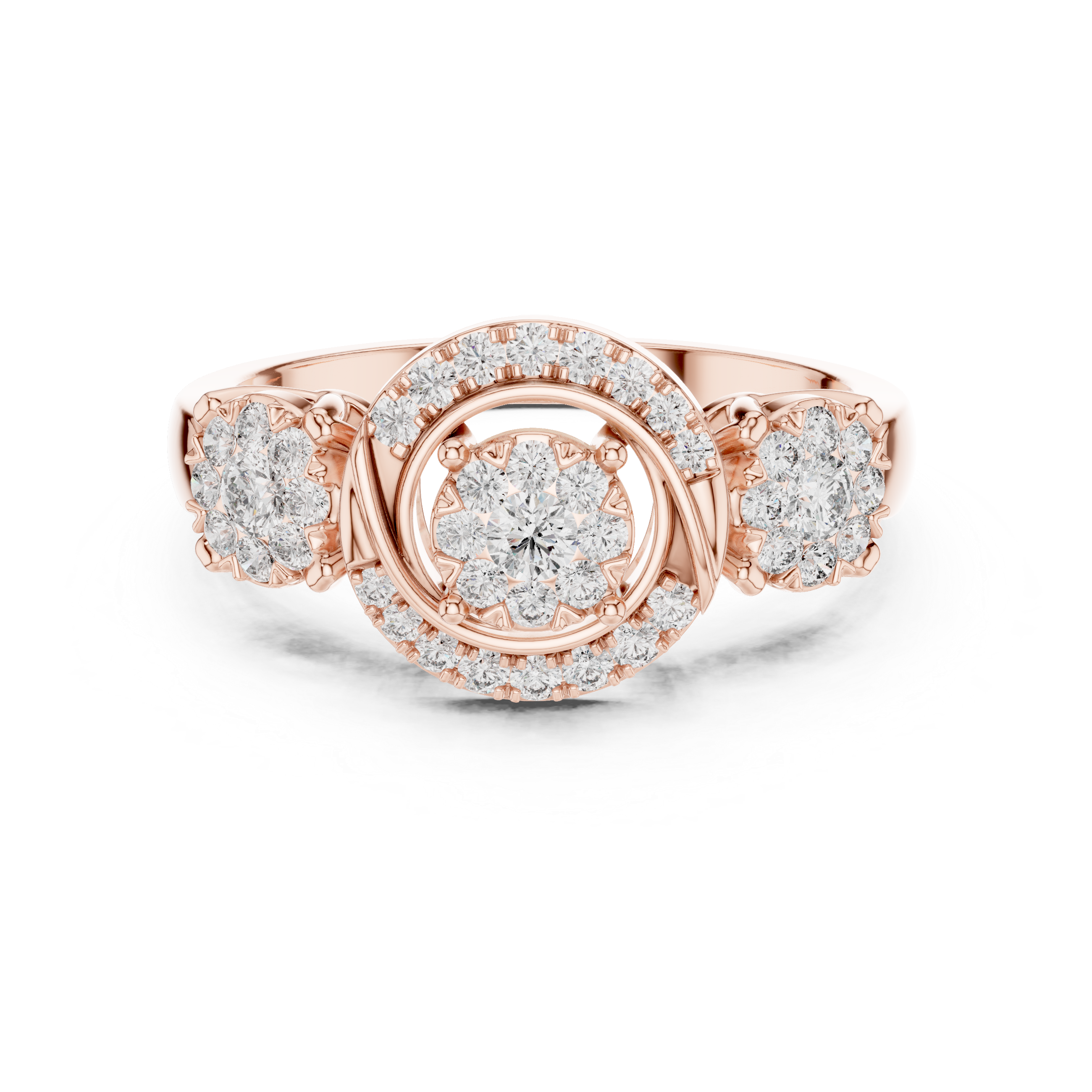 Affectionate lab grown diamond women's ring