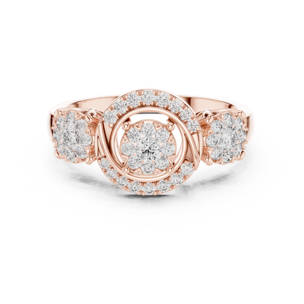Affectionate lab grown diamond women's ring
