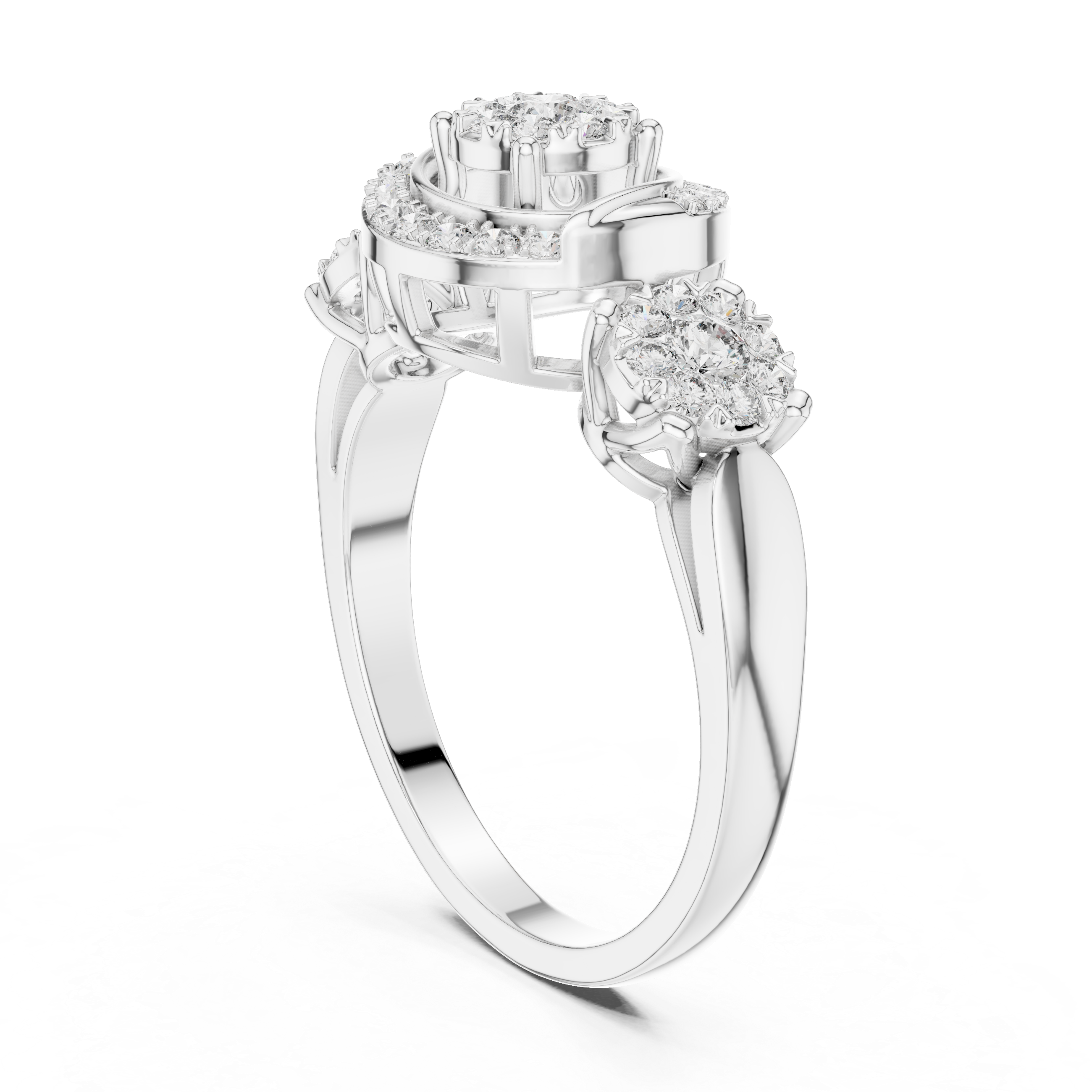 Affectionate lab grown diamond women's ring