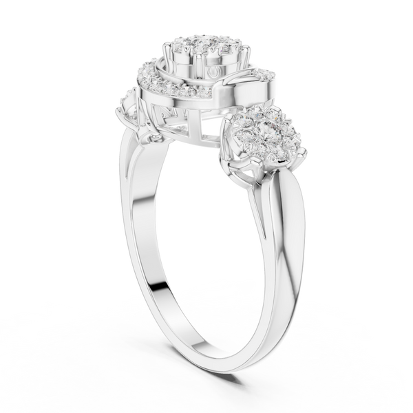 Affectionate lab grown diamond women's ring