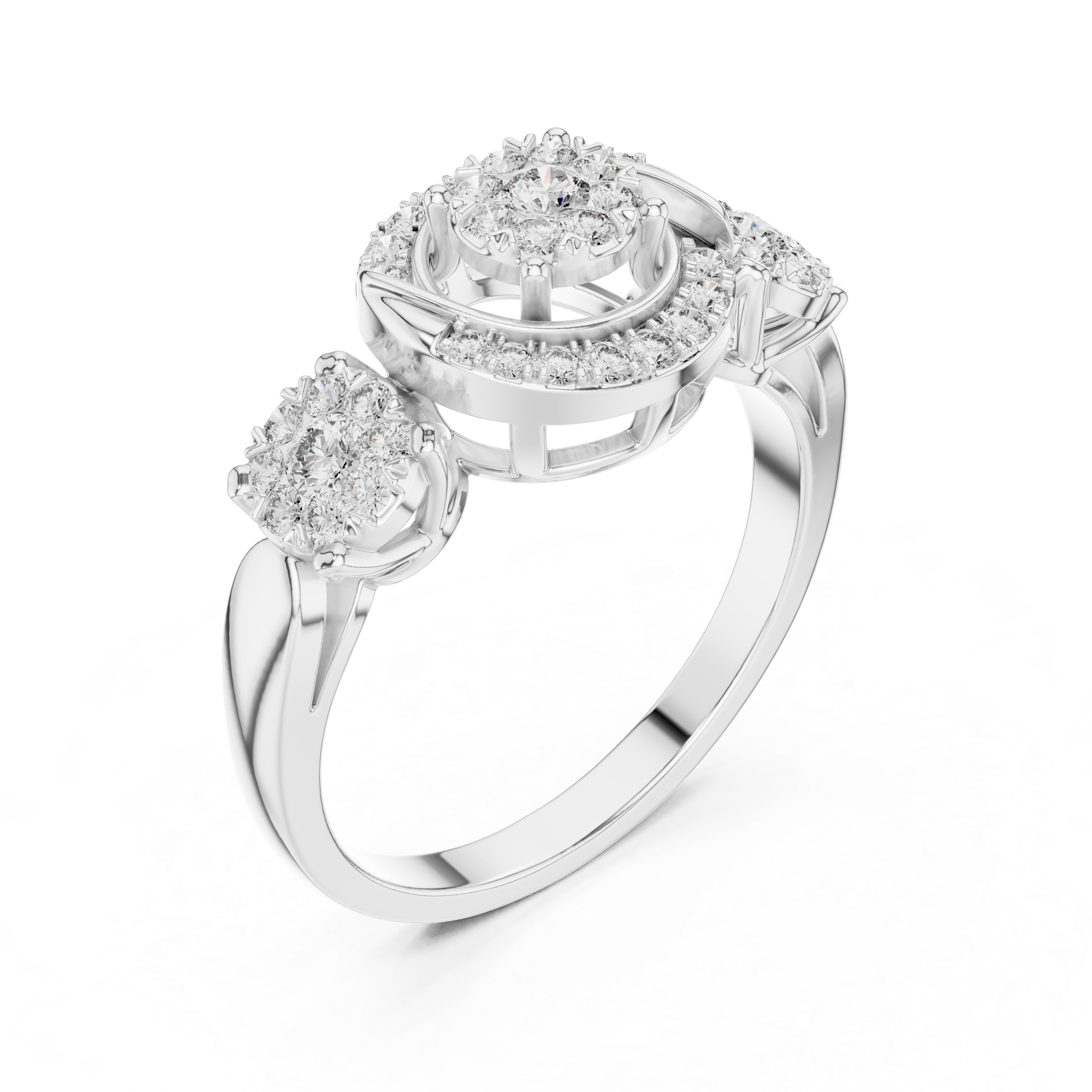 Affectionate lab grown diamond women's ring
