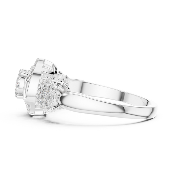 Affectionate lab grown diamond women's ring