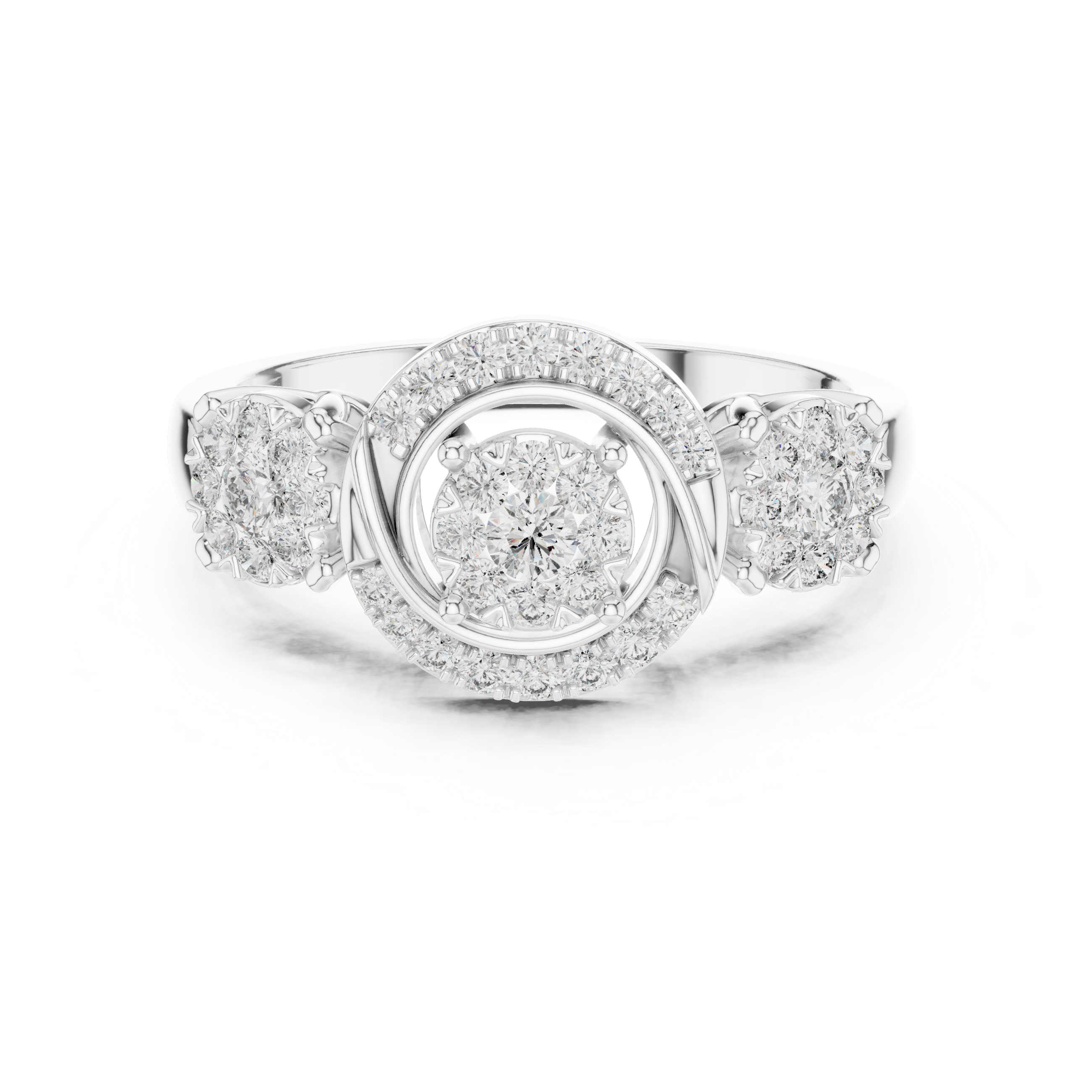 Affectionate lab grown diamond women's ring