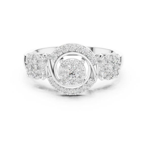 Affectionate lab grown diamond women's ring