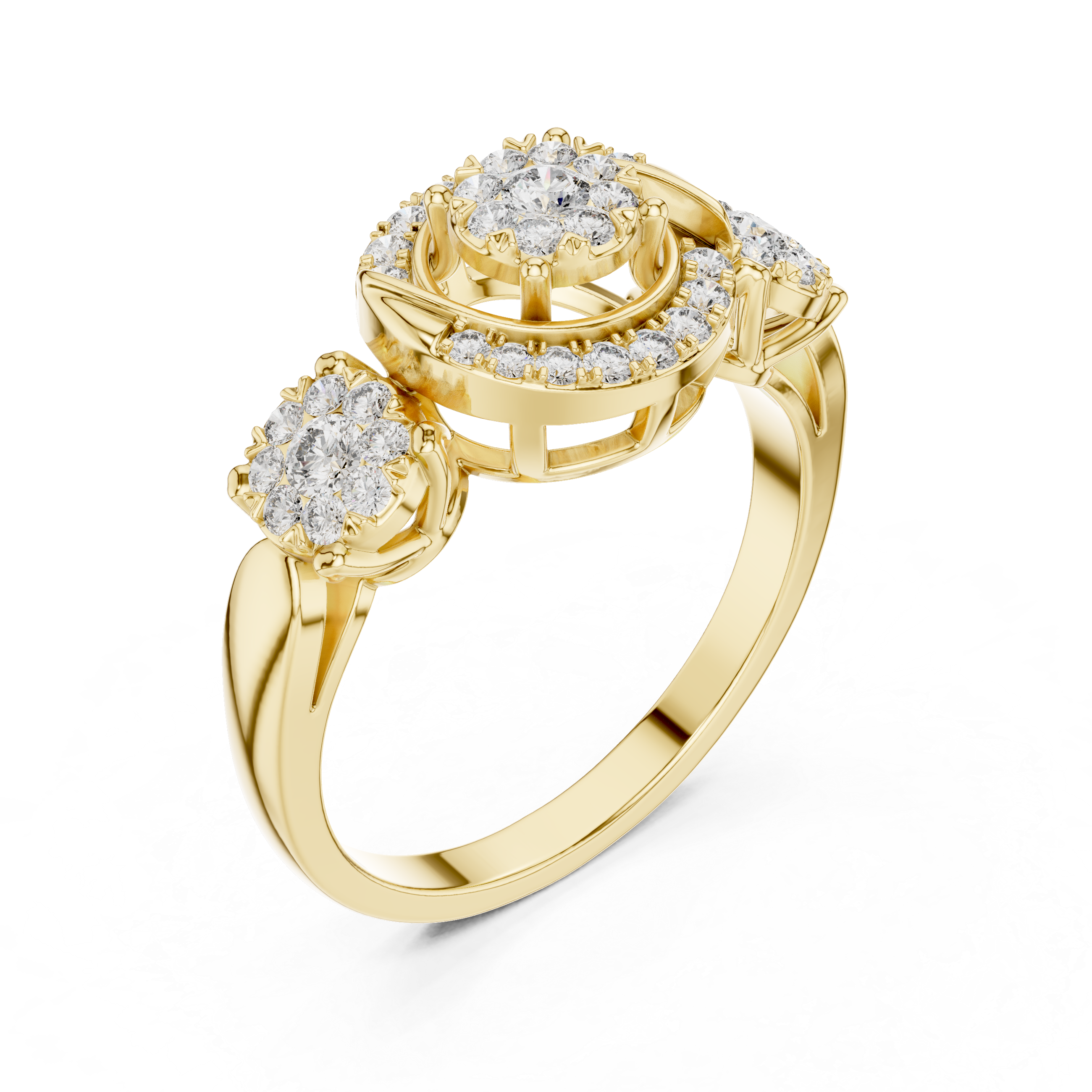 Affectionate lab grown diamond women's ring