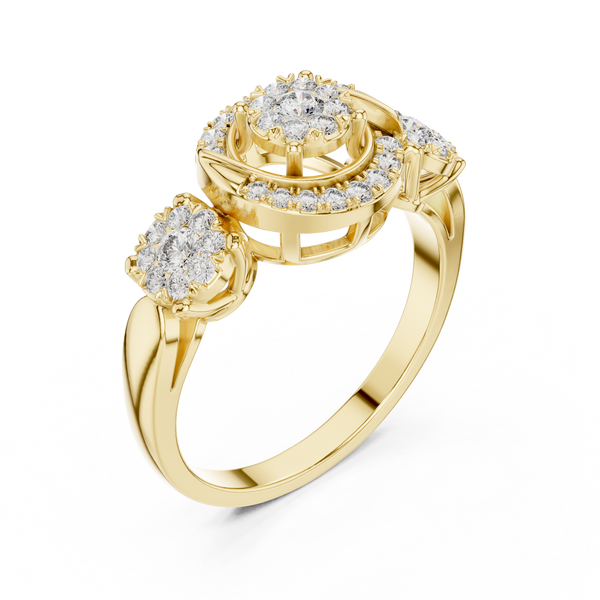 Affectionate lab grown diamond women's ring