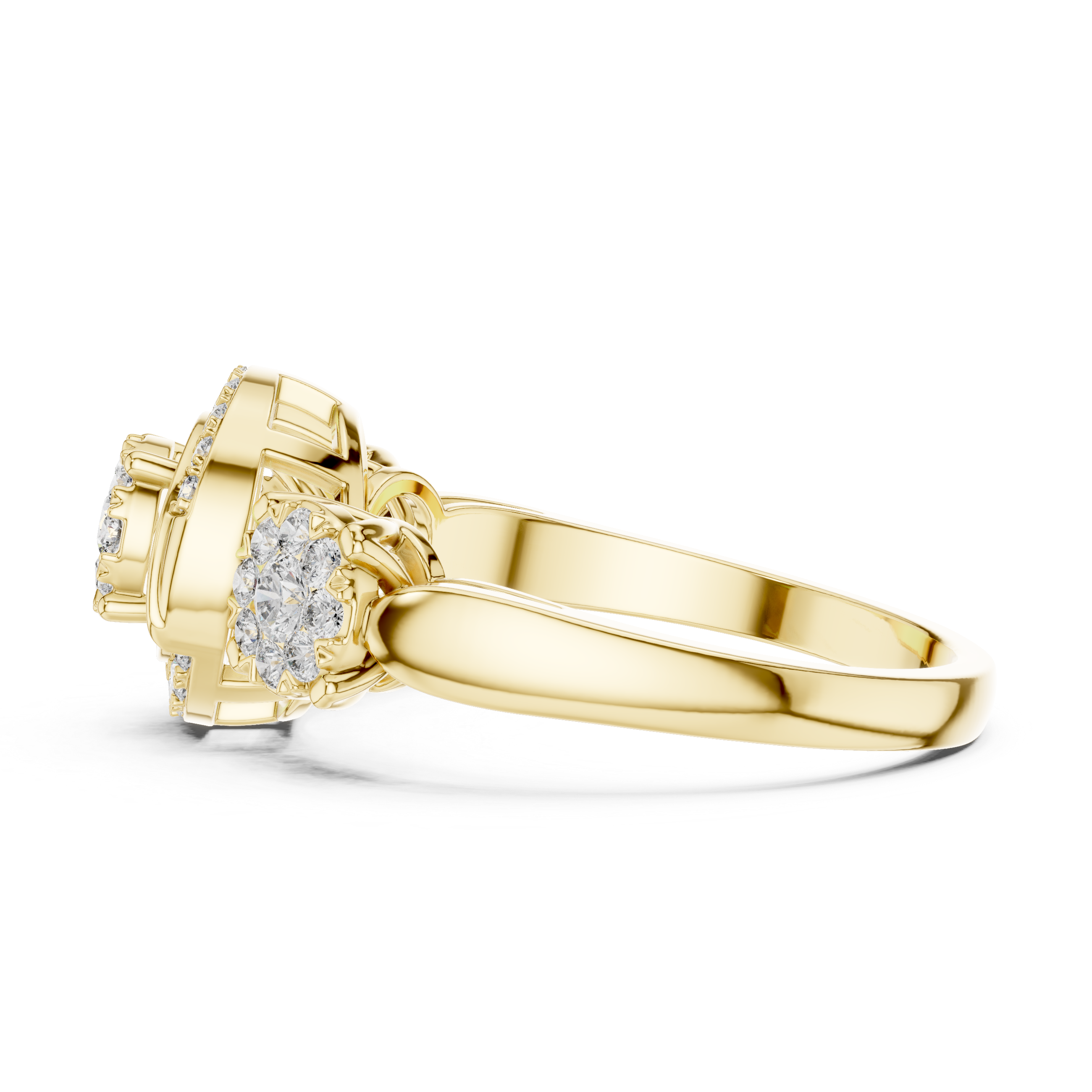 Affectionate lab grown diamond women's ring
