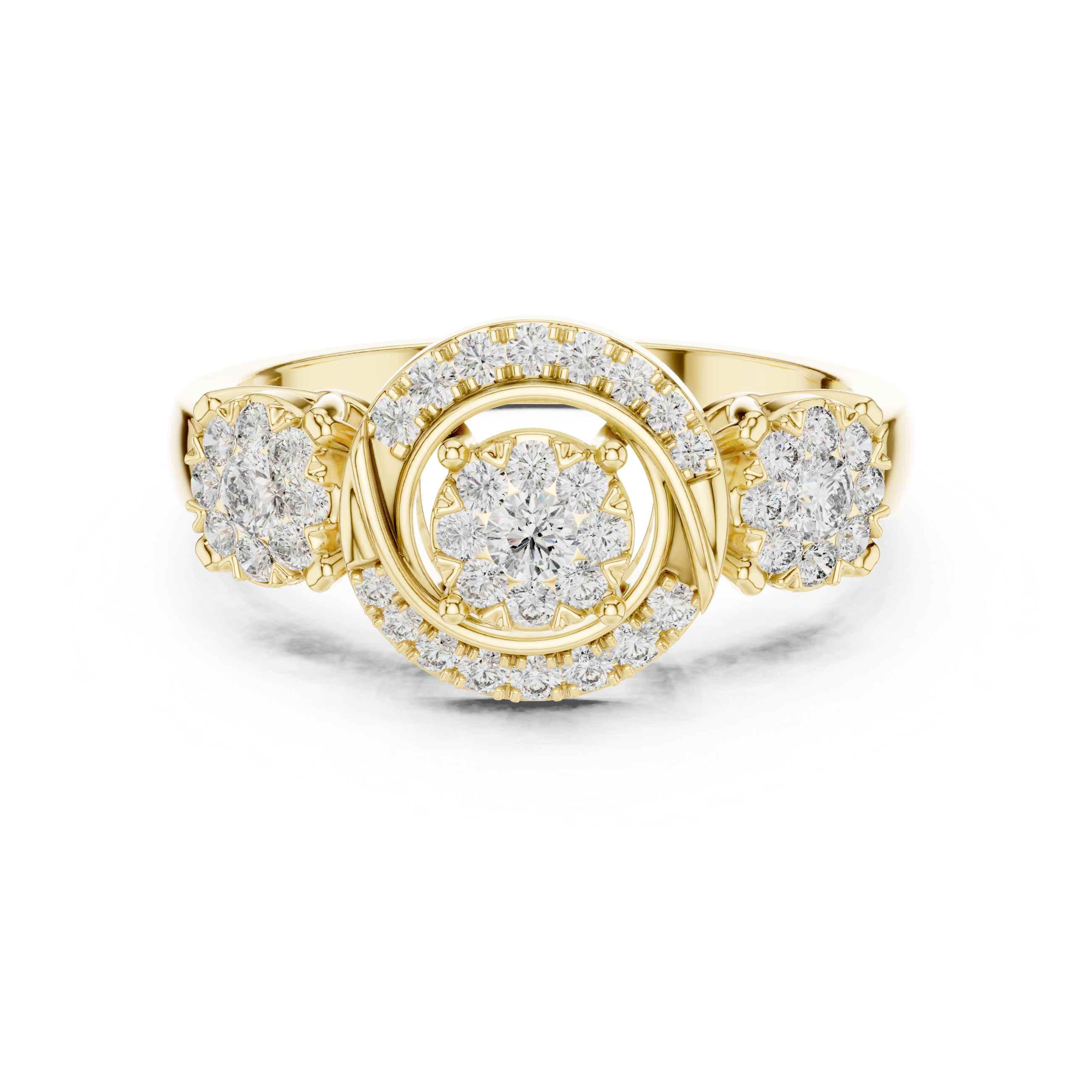 Affectionate lab grown diamond women's ring