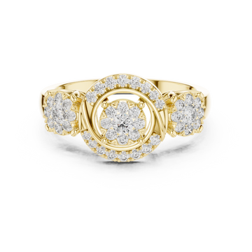 Affectionate lab grown diamond women's ring