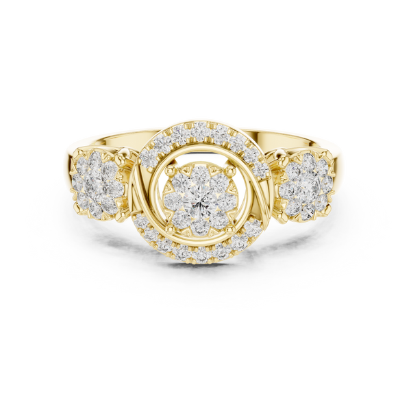 Affectionate lab grown diamond women's ring