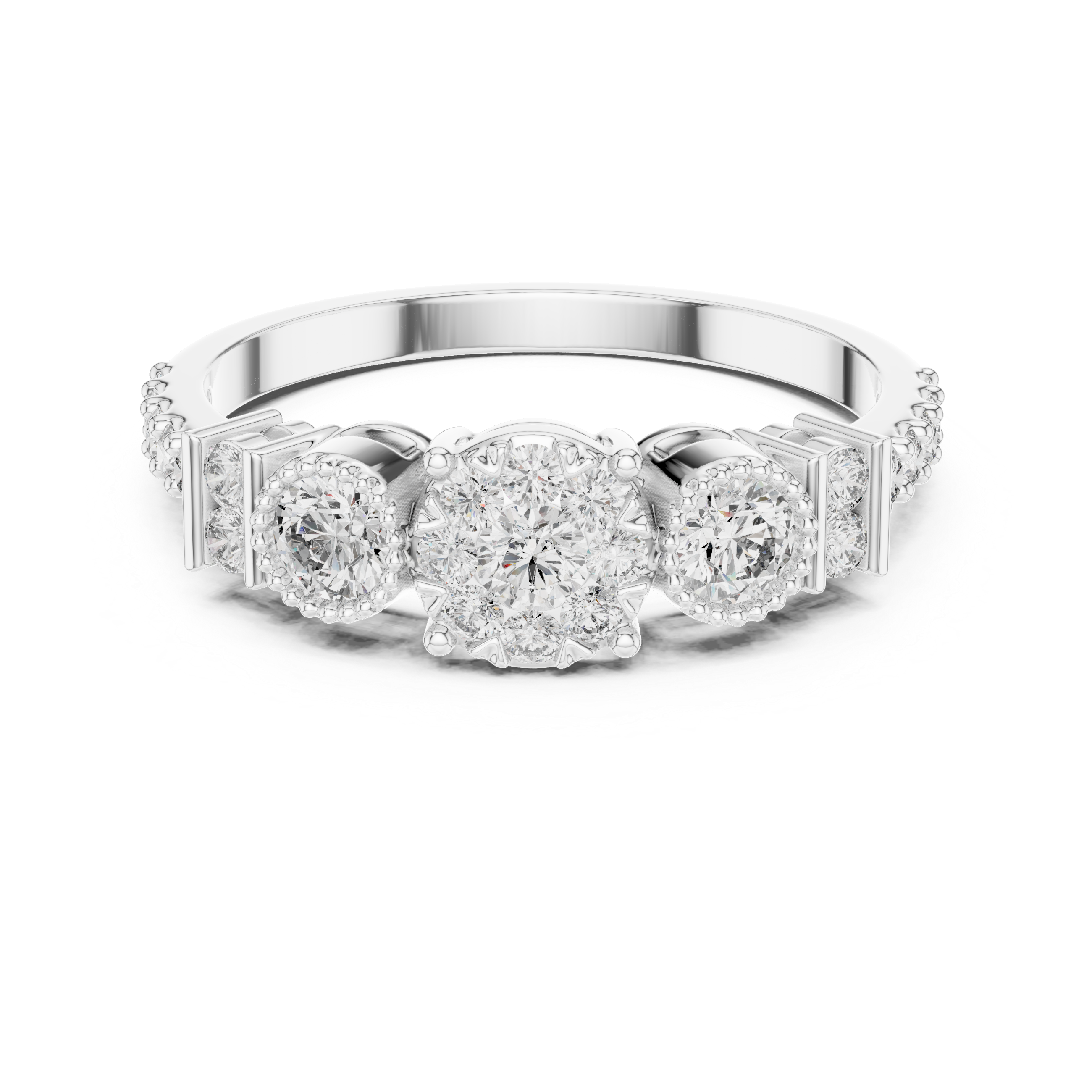 Winter Snow lab grown diamond ring